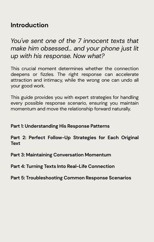 The Response Guide: What To Do When He Texts Back